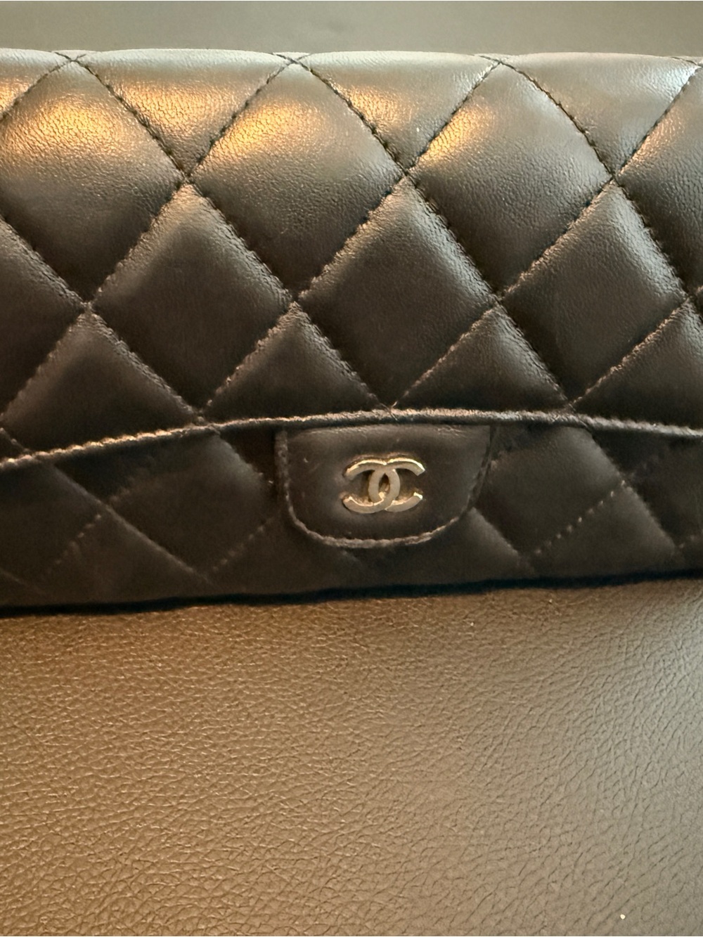 CHANEL Black Quilted Lambskin Wallet Chain included. WOC - Picture 2 of 13